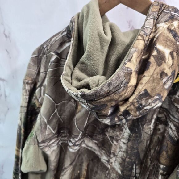 Scent Blocker Hoodie Mens Large Camo Realtree Xtra Pullover Sweatshirt Fleece - Picture 6 of 12